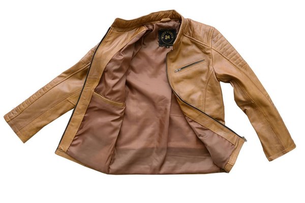 MAGS-201 Gents Leather Jacket,Biker Jacket brown
