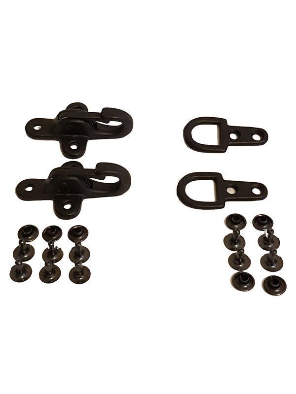 Exchnage hooks substitute Hooks for Leather vests in black 2 piece