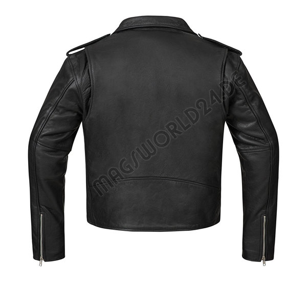 80's old school Rockabilly leather Jacket 100% cow hide black