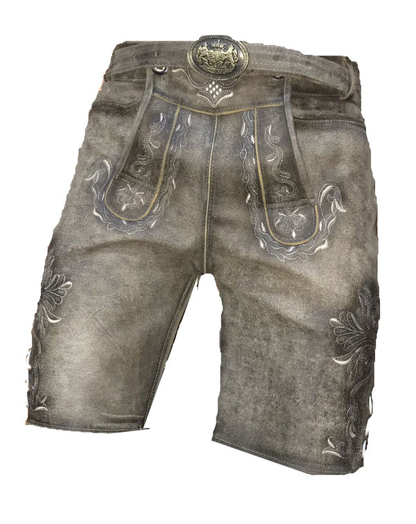 classic Bavarian Trachten leather shorts in antique walnut brown sizes 44-64