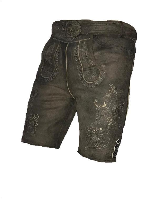 Bavarian Trachten leather shorts in blackish brown sizes 46-64